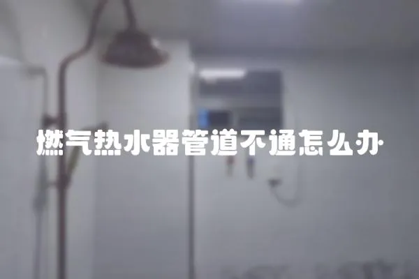 燃氣熱水器管道不通怎么辦