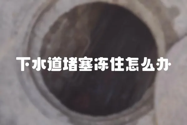下水道堵塞凍住怎么辦