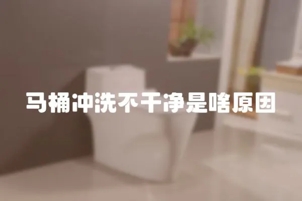 馬桶沖洗不干凈是啥原因