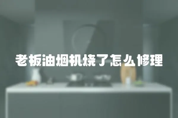 老板油煙機燒了怎么修理