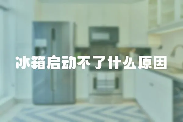 冰箱啟動不了什么原因