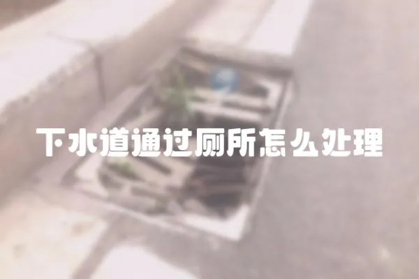 下水道通過廁所怎么處理