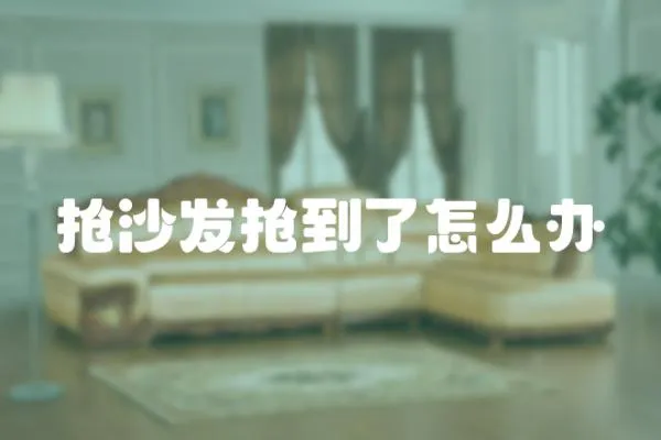 搶沙發搶到了怎么辦