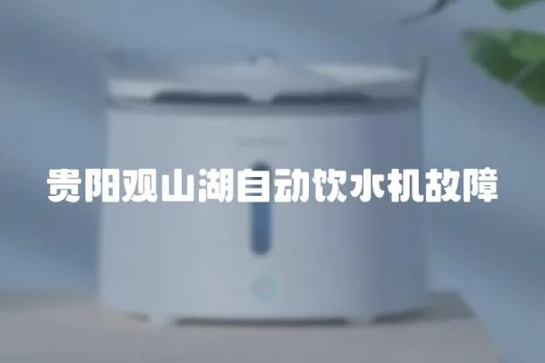 貴陽觀山湖自動飲水機故障