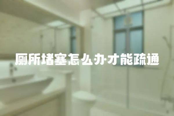 廁所堵塞怎么辦才能疏通