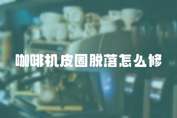 咖啡機皮圈脫落怎么修