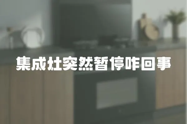 集成灶突然暫停咋回事