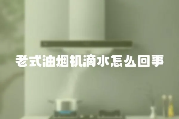 老式油烟机滴水怎么回事