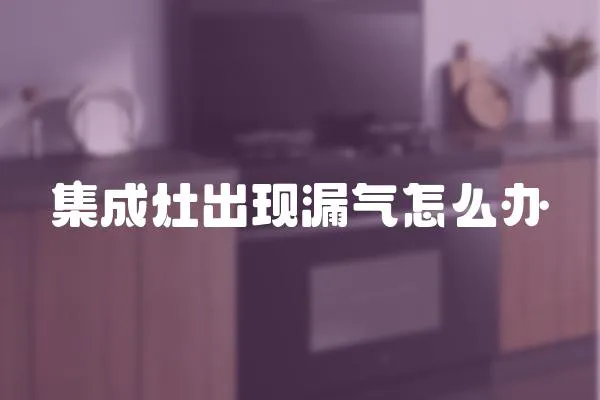 集成灶出現漏氣怎么辦