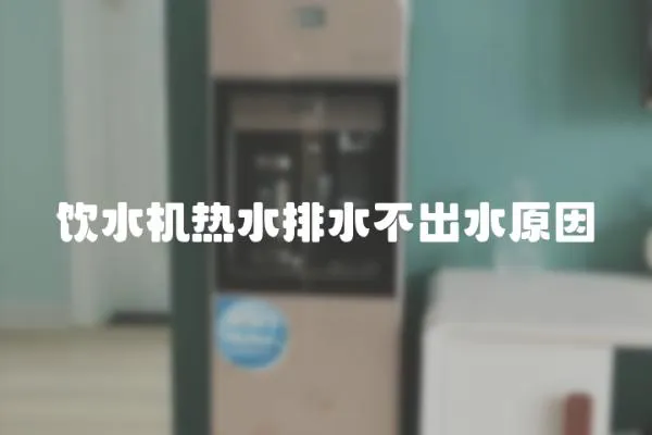 飲水機熱水排水不出水原因