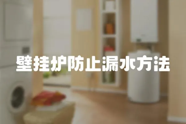 壁掛爐防止漏水方法