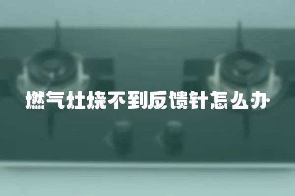 燃氣灶燒不到反饋針怎么辦