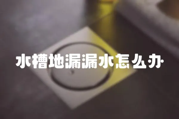 水槽地漏漏水怎么辦