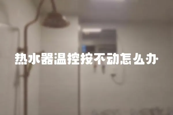 熱水器溫控按不動怎么辦