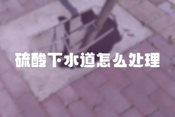 硫酸下水道怎么處理