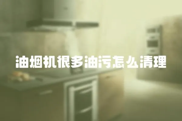 油煙機很多油污怎么清理
