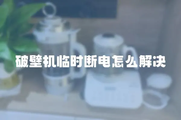 破壁機(jī)臨時斷電怎么解決
