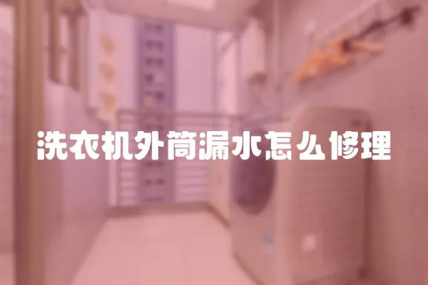 洗衣機外筒漏水怎么修理
