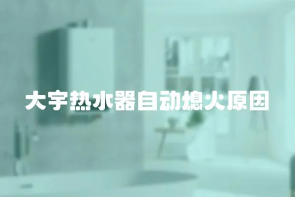 大宇熱水器自動熄火原因
