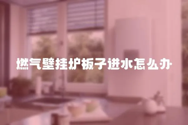 燃氣壁掛爐板子進水怎么辦