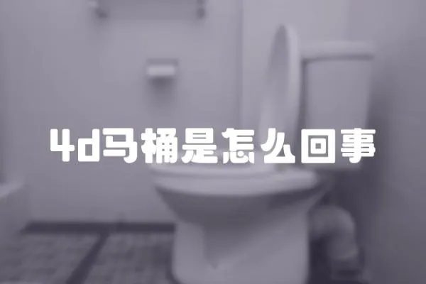 4d馬桶是怎么回事