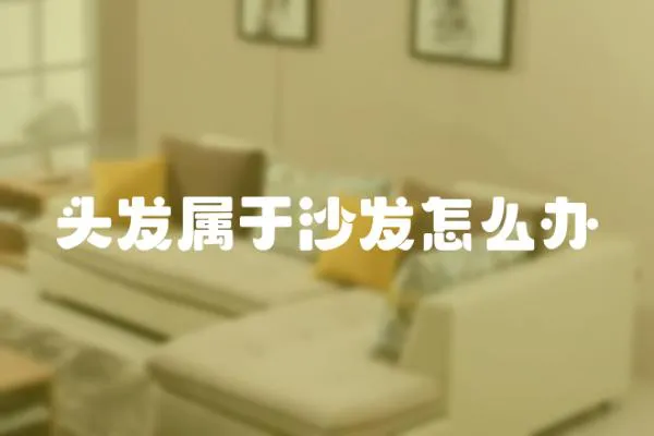 頭發(fā)屬于沙發(fā)怎么辦