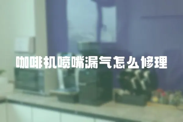 咖啡機(jī)噴嘴漏氣怎么修理
