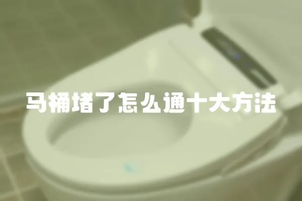 馬桶堵了怎么通十大方法