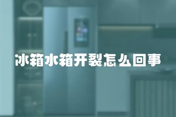 冰箱水箱開裂怎么回事