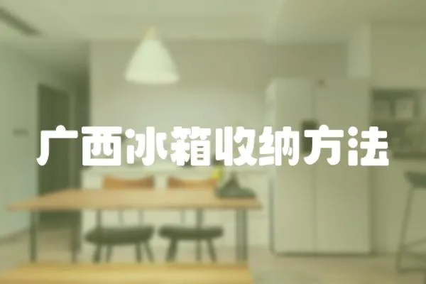 廣西冰箱收納方法