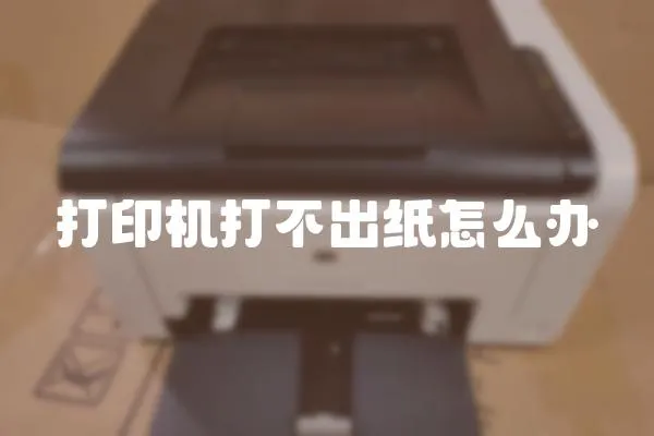 打印機打不出紙怎么辦