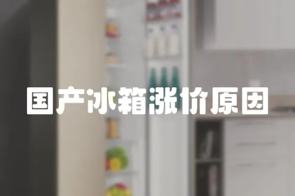 國產冰箱漲價原因