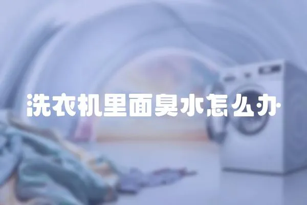 洗衣機里面臭水怎么辦