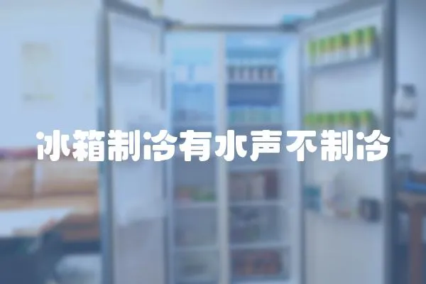 冰箱制冷有水聲不制冷