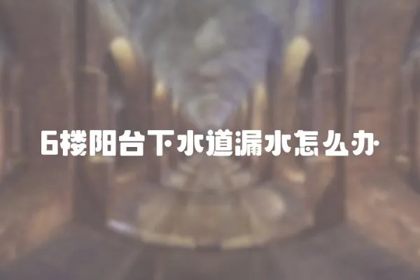 6樓陽(yáng)臺(tái)下水道漏水怎么辦