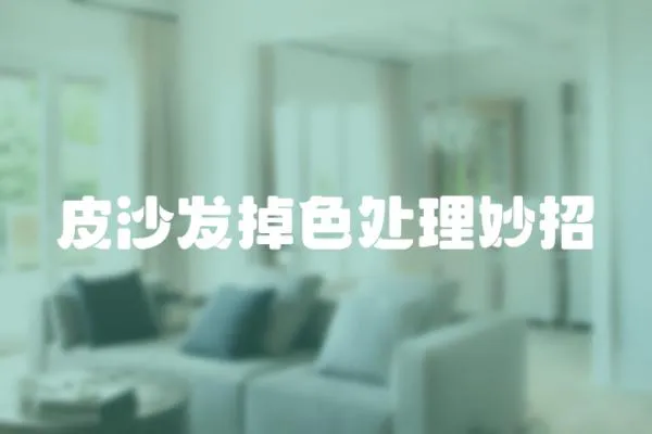 皮沙發(fā)掉色處理妙招