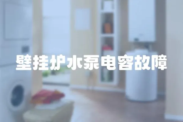 壁掛爐水泵電容故障