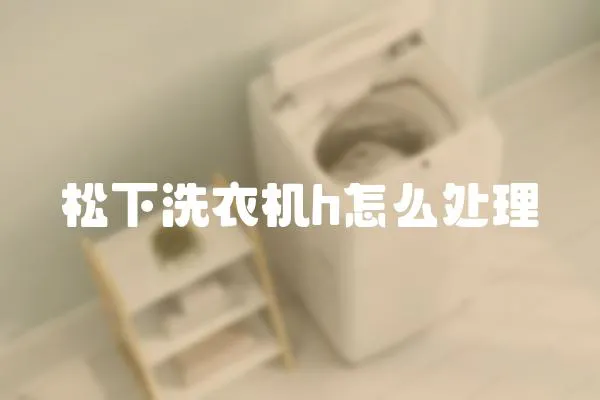 松下洗衣機(jī)h怎么處理