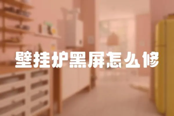 壁掛爐黑屏怎么修
