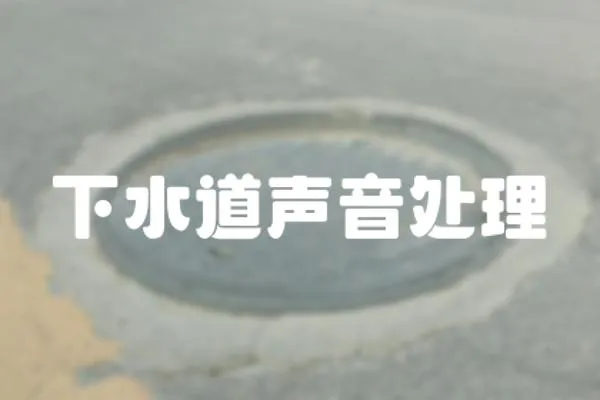 下水道聲音處理