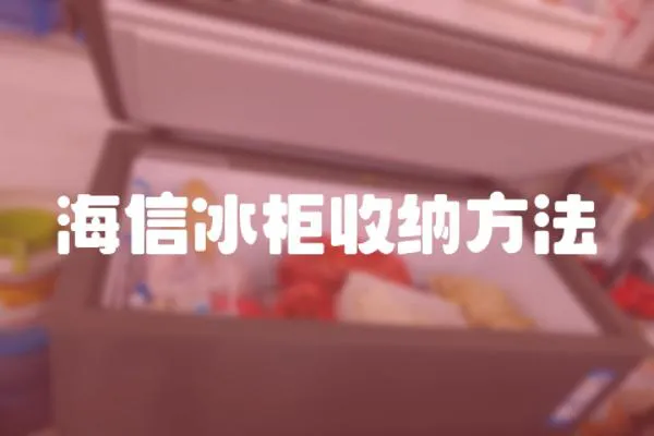 海信冰柜收納方法