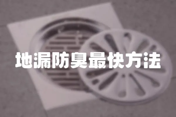 地漏防臭最快方法
