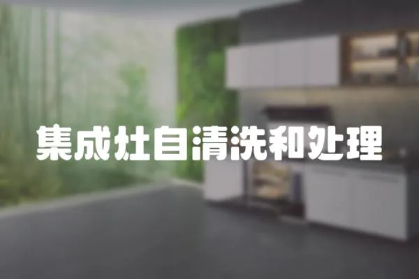 集成灶自清洗和處理