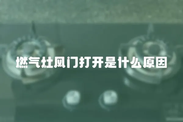 燃氣灶風門打開是什么原因
