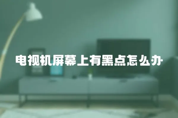 電視機屏幕上有黑點怎么辦