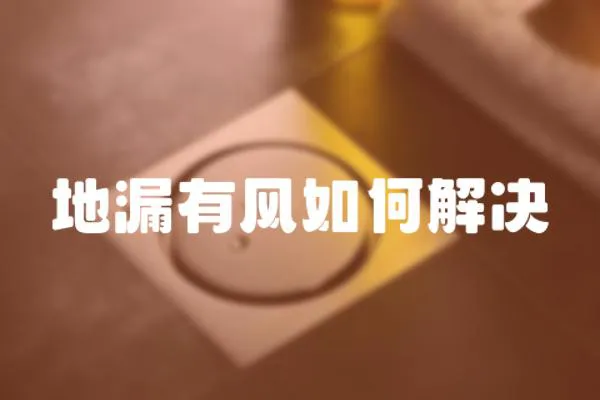 地漏有風如何解決