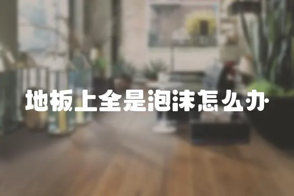 地板上全是泡沫怎么辦