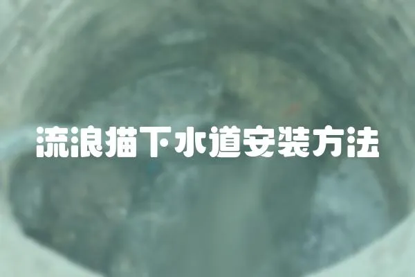 流浪貓下水道安裝方法