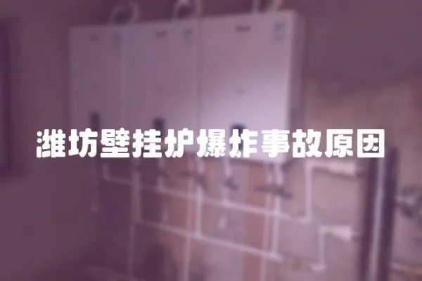 濰坊壁掛爐爆炸事故原因