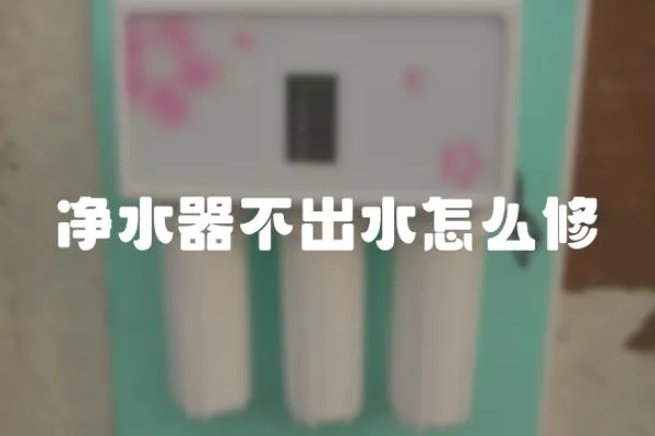 凈水器不出水怎么修